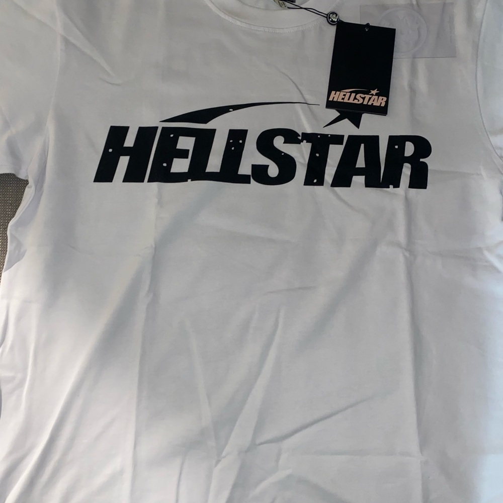 White/Black Mens Hellstar tee shirt